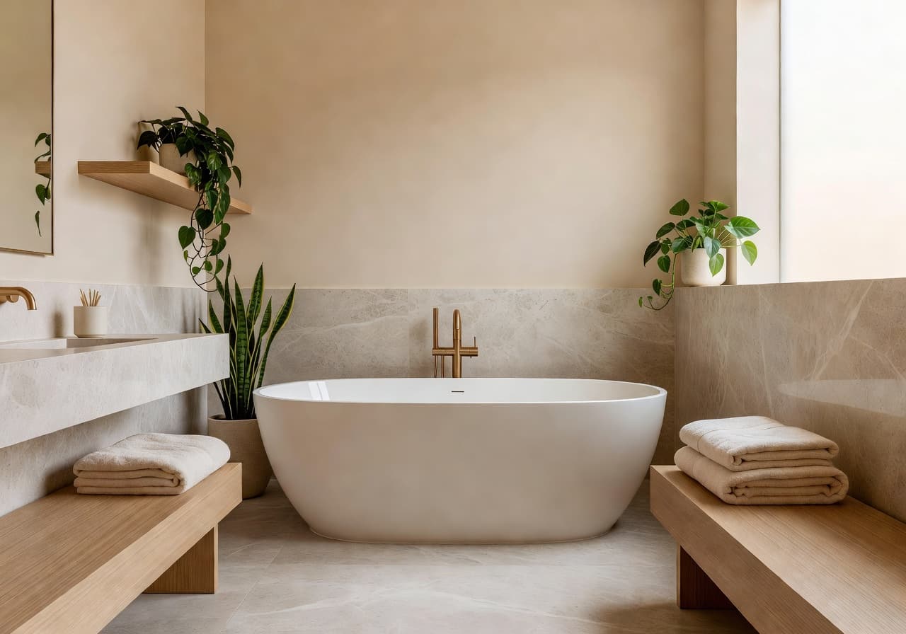 Bathroom after DecorAI AI Spa Style makeover