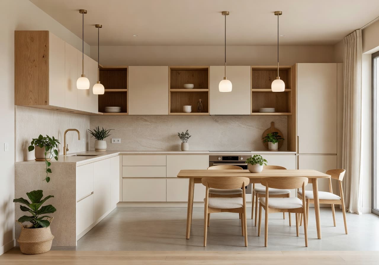 Kitchen after DecorAI AI Warm Minimal Style makeover